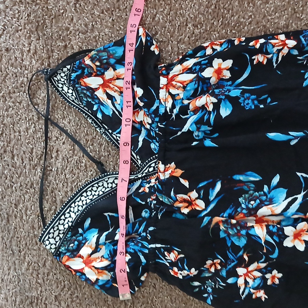 Jealous Tomato blue floral print high low maxi dress size small - Picture 12 of 15